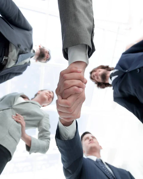 Bottom view.business handshake — Stock Photo, Image