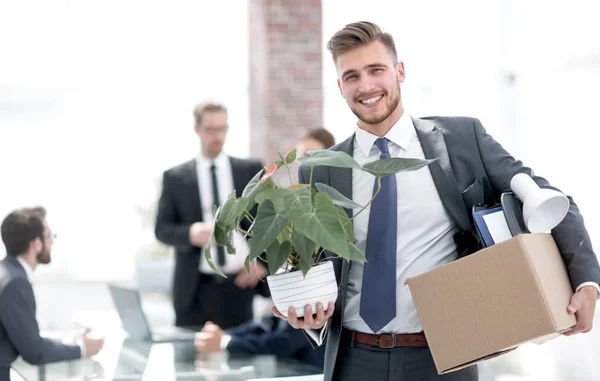 New employee on the first day at the workplace — Stock Photo, Image