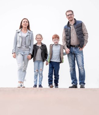 iki çocuklu bir aile bulanık görüntü