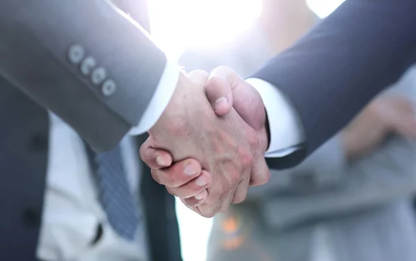 Background image of handshake of business people . — Stock Photo, Image