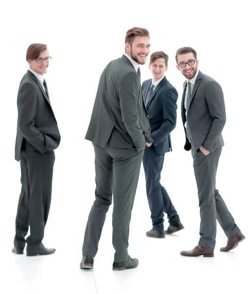 Rear view.a group of successful business people.i — Stock Photo, Image
