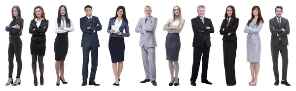 Gran grupo de empresarios. Aislado sobre blanco. — Foto de Stock