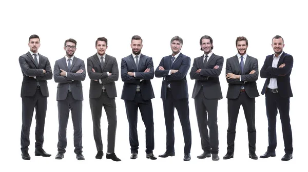 Group of successful entrepreneurs standing together. isolated on white — Stock Photo, Image