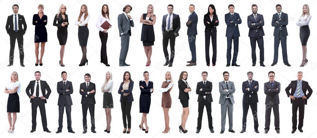 successful business people isolated on white background