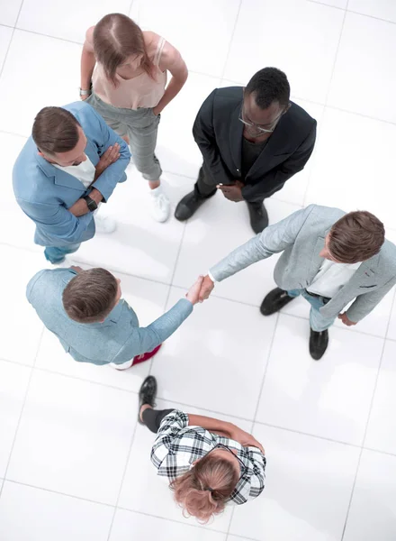 Reunión de gente de negocios en la oficina vista superior — Foto de Stock