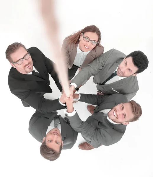 Top view .the business team is holding on to the rope — Stock Photo, Image