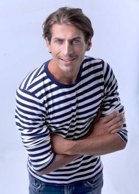 closeup.Serious düşünceli genç adam.