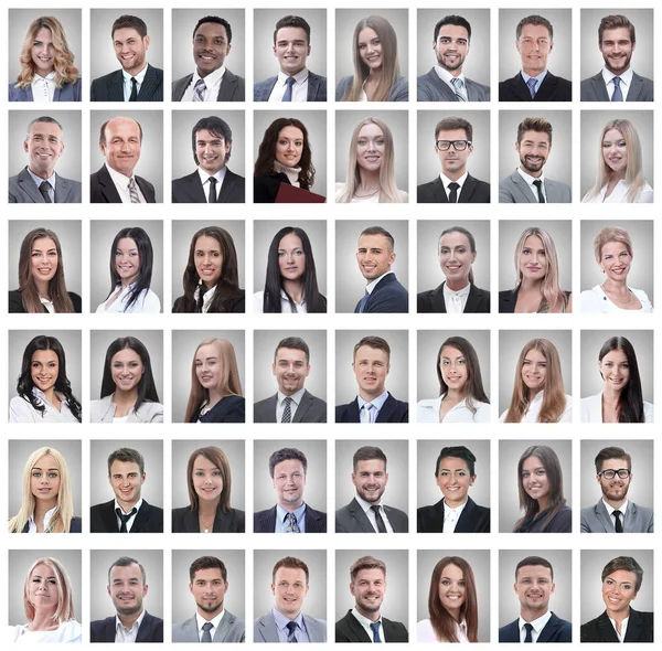 Portraits of successful young businessmen isolated on white — Stock Photo, Image