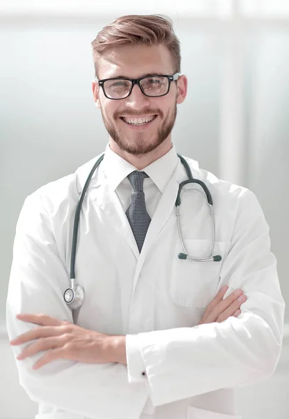 Close up. portrait of a beautiful senior doctor — Stock Photo, Image