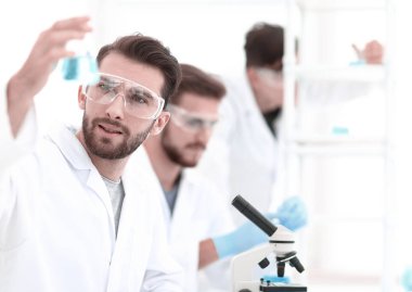 closeup.Scientists Laboratuvarı