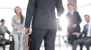 İş karşılaşma içinde modern bir ofis