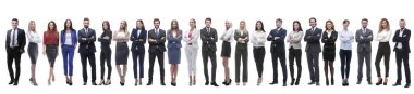 Sıraya dizilmiş bir grup genç girişimci
