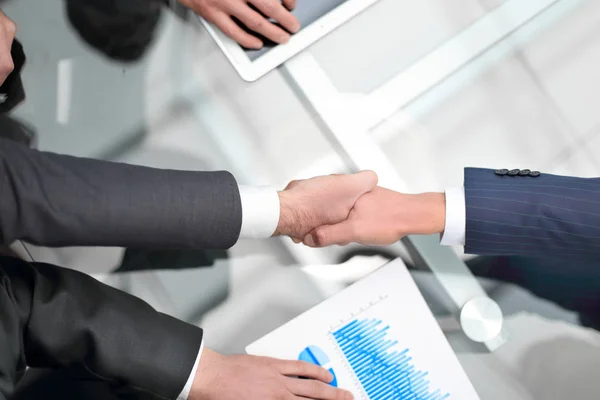 Handshake de negócios e conceito de pessoas de negócios . — Fotografia de Stock