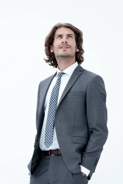 Beyaz arka plana bakan zarif insanlar.