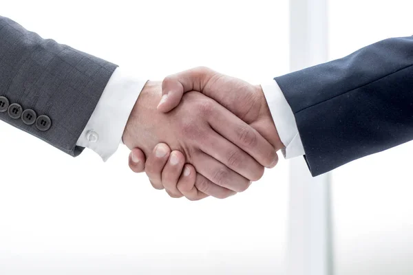 Close up.handshake partenaires commerciaux. — Photo