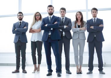 Grup birlikte ayakta iş adamları