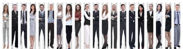 Panorama collage av grupper av framgångsrika anställda. — Stockfoto