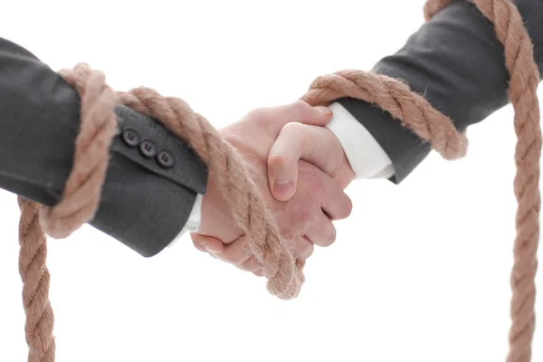 Closeup .the associated handshake business partners. — Stock Photo, Image