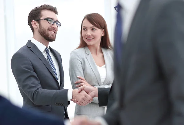 Konzept von partnership.business Handshake — Stockfoto