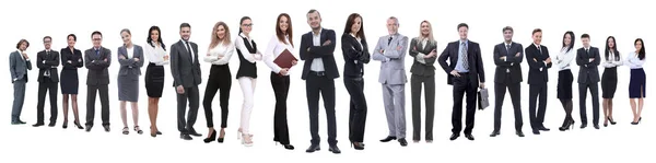 In volle groei.professioneel business team geïsoleerd op wit — Stockfoto