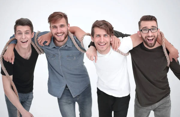 Retrato de un grupo de amigos de pie juntos — Foto de Stock