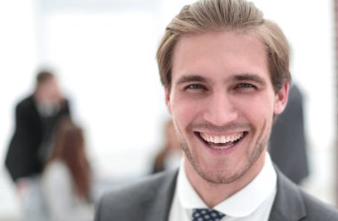 Modern bir ofis bir işadamı portresi