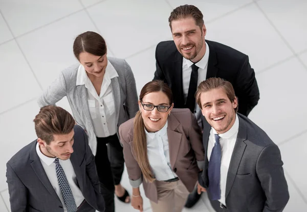 Top view.smiling equipo de negocios — Foto de Stock