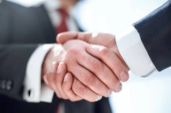 Close up.handshake socios comerciales — Foto de Stock