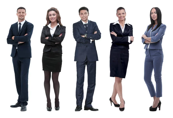 Collage de gens d'affaires sur fond blanc — Photo