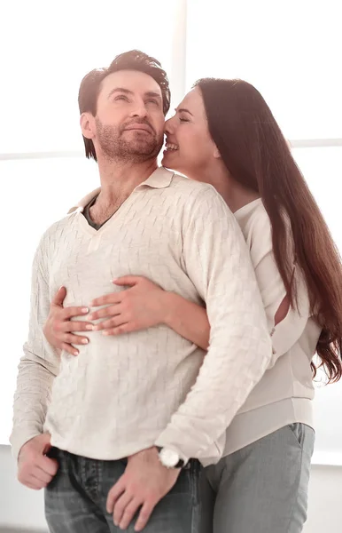 Close up.happy young married couple . — Stock Photo, Image