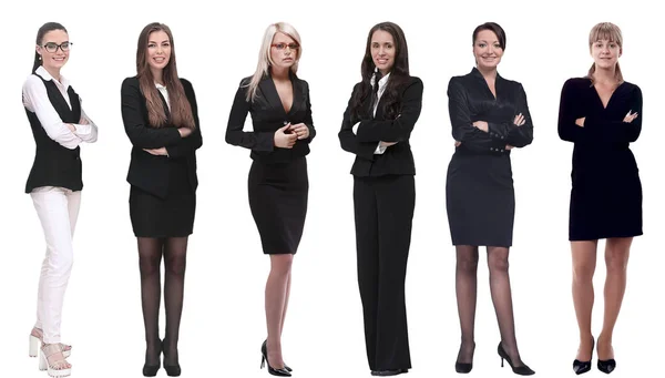 Collection of full-length portraits of young business women — Stock Photo, Image