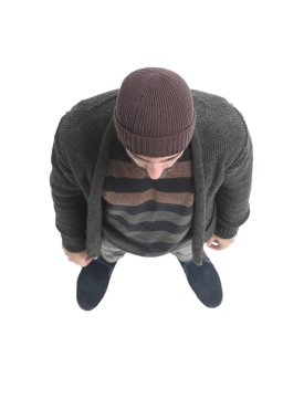 üst görünüm .yakışıklı spor adam kameraya bakıyor