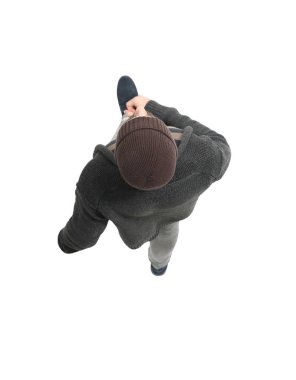 üst görünüm .yakışıklı spor adam kameraya bakıyor