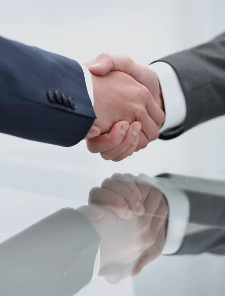 Handshake parceiros comerciais close-up — Fotografia de Stock