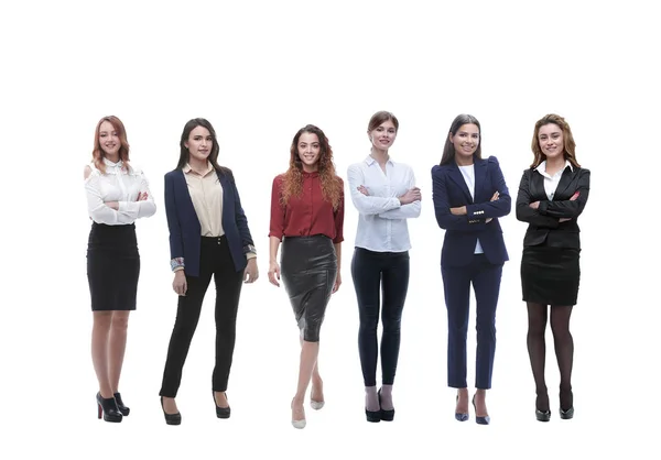 Panoramic photo of a big business team standing together — Stock Photo, Image
