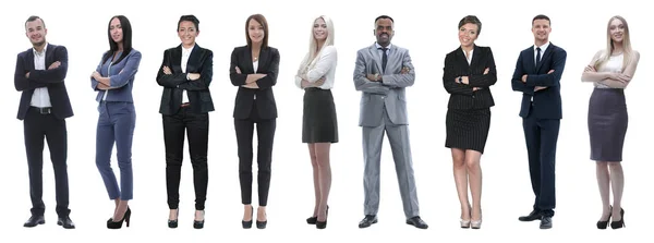 Retrato da equipe de negócios amigável de pé — Fotografia de Stock