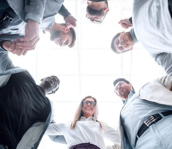 Bottom view.business team standing together — Stock Photo, Image