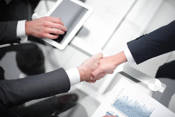 Handshake de negócios e conceito de pessoas de negócios . — Fotografia de Stock