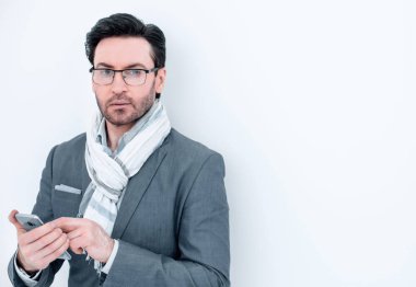 iş adamı onun akıllı bir numarayı aramadan