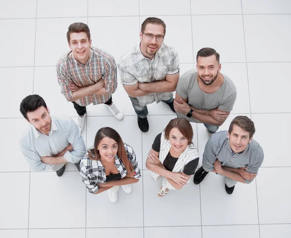 Top view.a successful group of young people — Stock Photo, Image