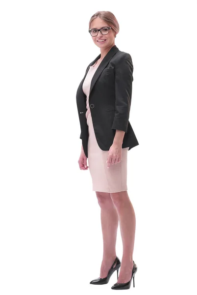 Full length . portrait of a successful young business woman — Stock Photo, Image