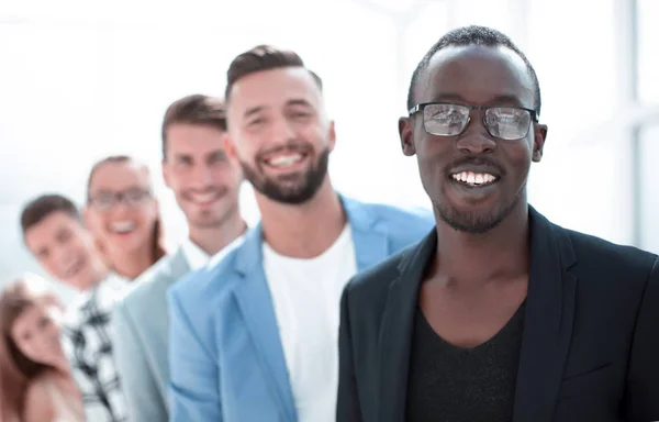 Portrait of creative team standing in the office — Stock Photo, Image