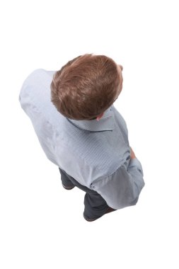 üst görünüm. emin iş adamı ileriye dönük