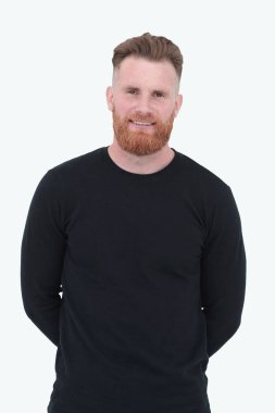 yakın kapatın. gözlüklü çekici sakallı adam