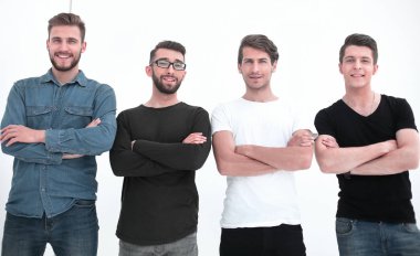 bir grup modern genç adam portresi
