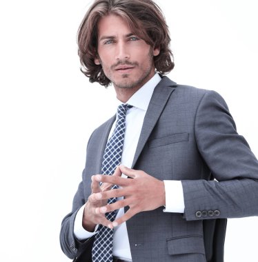 iş erkek düşünme giyimi şık takım elbise ve kravat