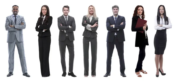 Collage de grupos de edad mixta de profesionales de negocios enfocados —  Fotos de Stock