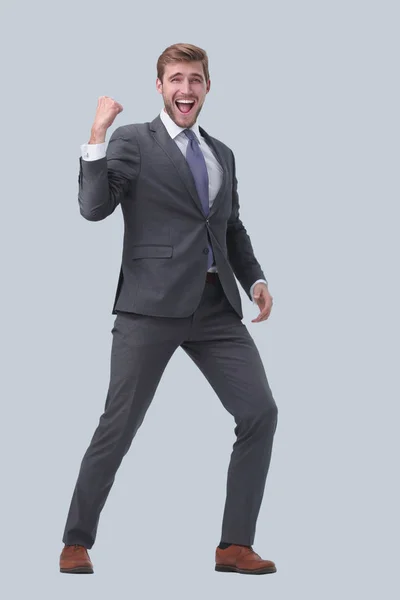 En pleno crecimiento. retrato de un hombre de negocios feliz . — Foto de Stock