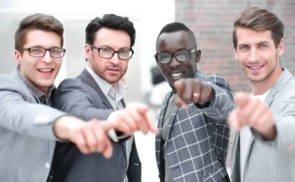 Modern business team pointing at you. — Stock Photo, Image