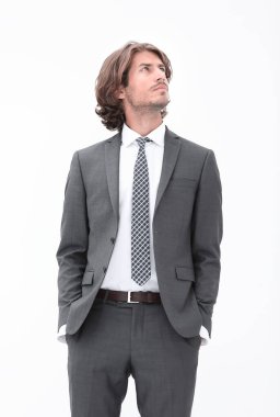 Beyaz arka plana bakan zarif insanlar.